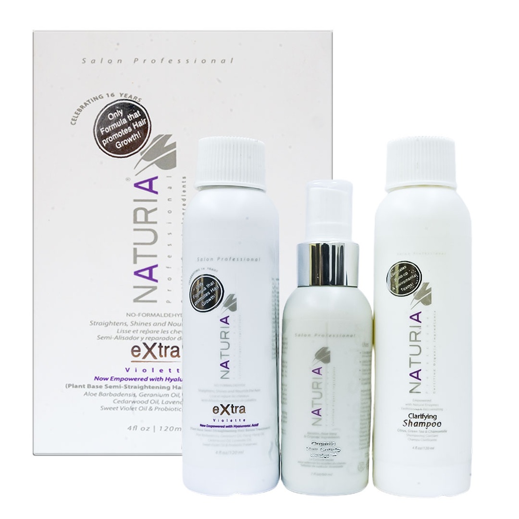 ناتوريا معالجة لفرد الشعر - Naturia Hair straightening treatment (120ml+120ml+60ml)