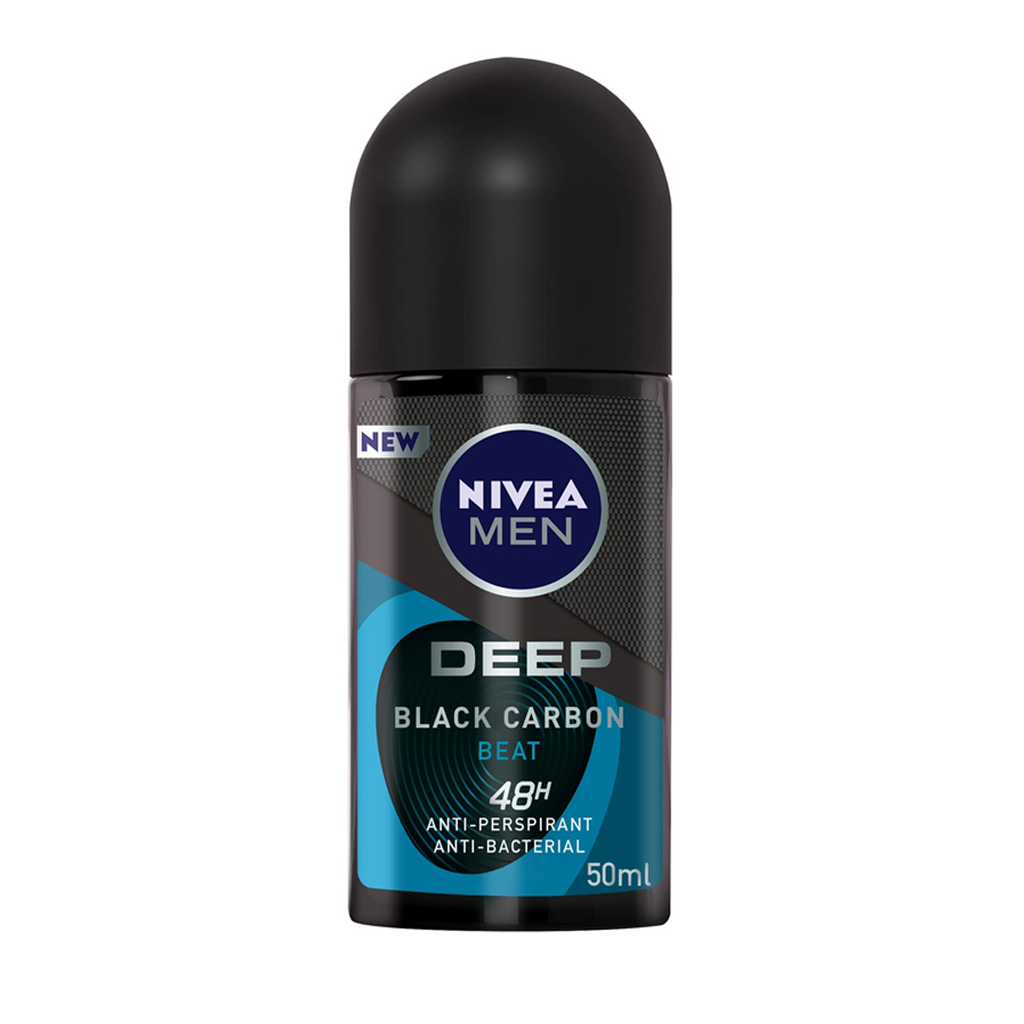 نيفيا رول اون رجالى - Nivea Roll On Men (50ml, Deep Black Carbon Beat, without)