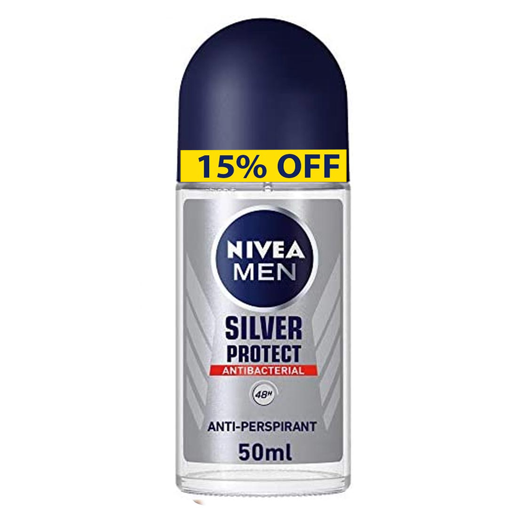 نيفيا رول اون رجالى - Nivea Roll On Men (50ml, Silver Protect, discount 15%)