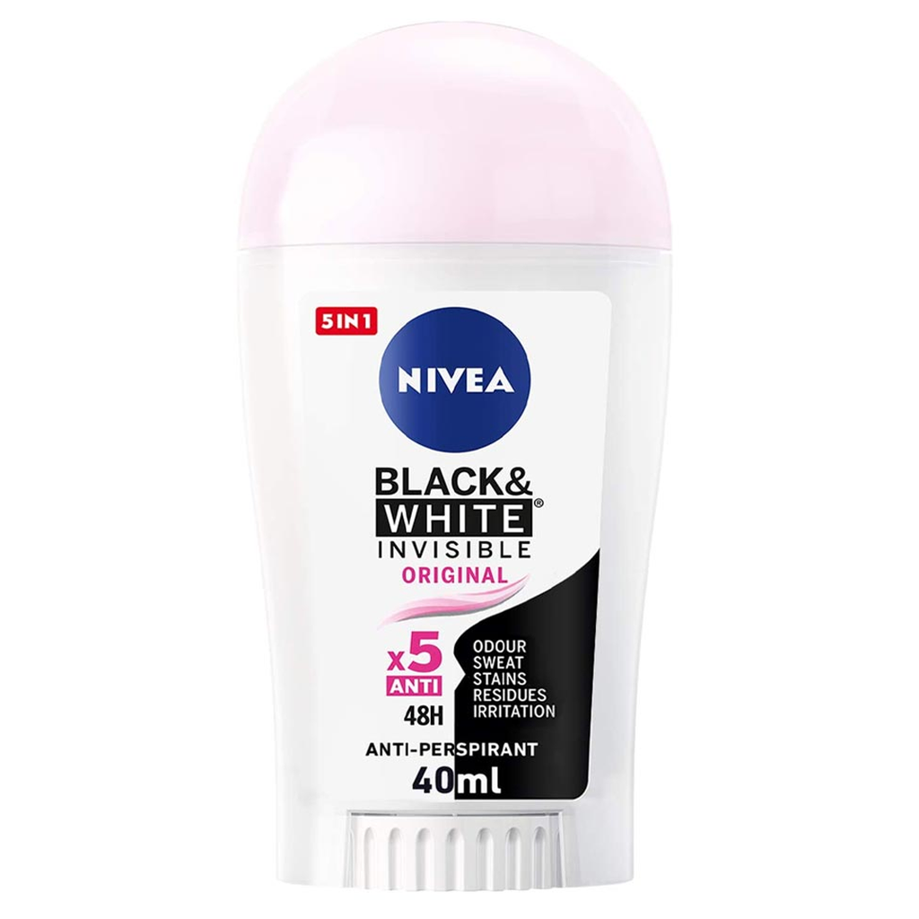 نيفيا ستيك - Nivea Stick (Woman, 40ml, Black&White Invisible Original, without)