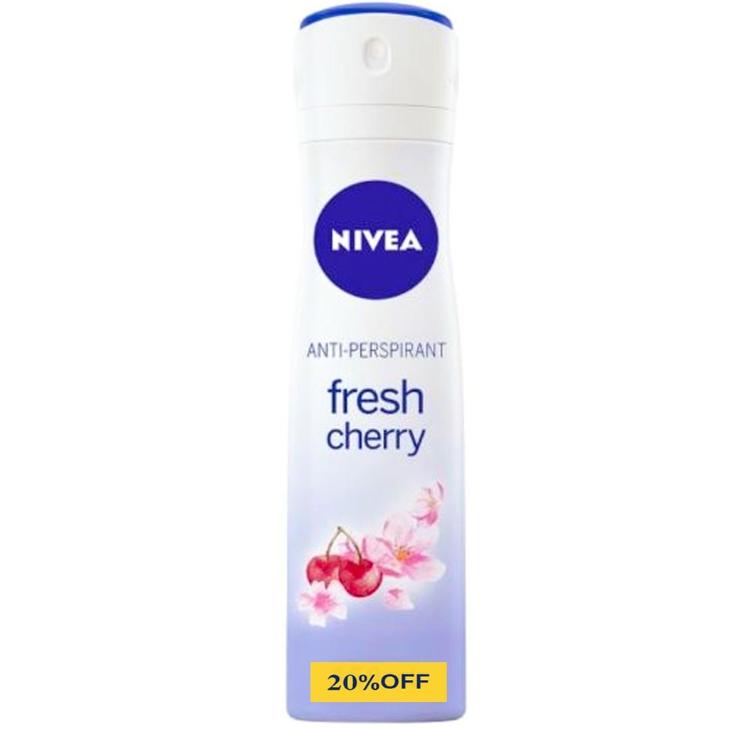 نيفيا مزيل - Nivea Deodorant (Spray, Woman, 150ml, Fresh Cherry, discount 20%)