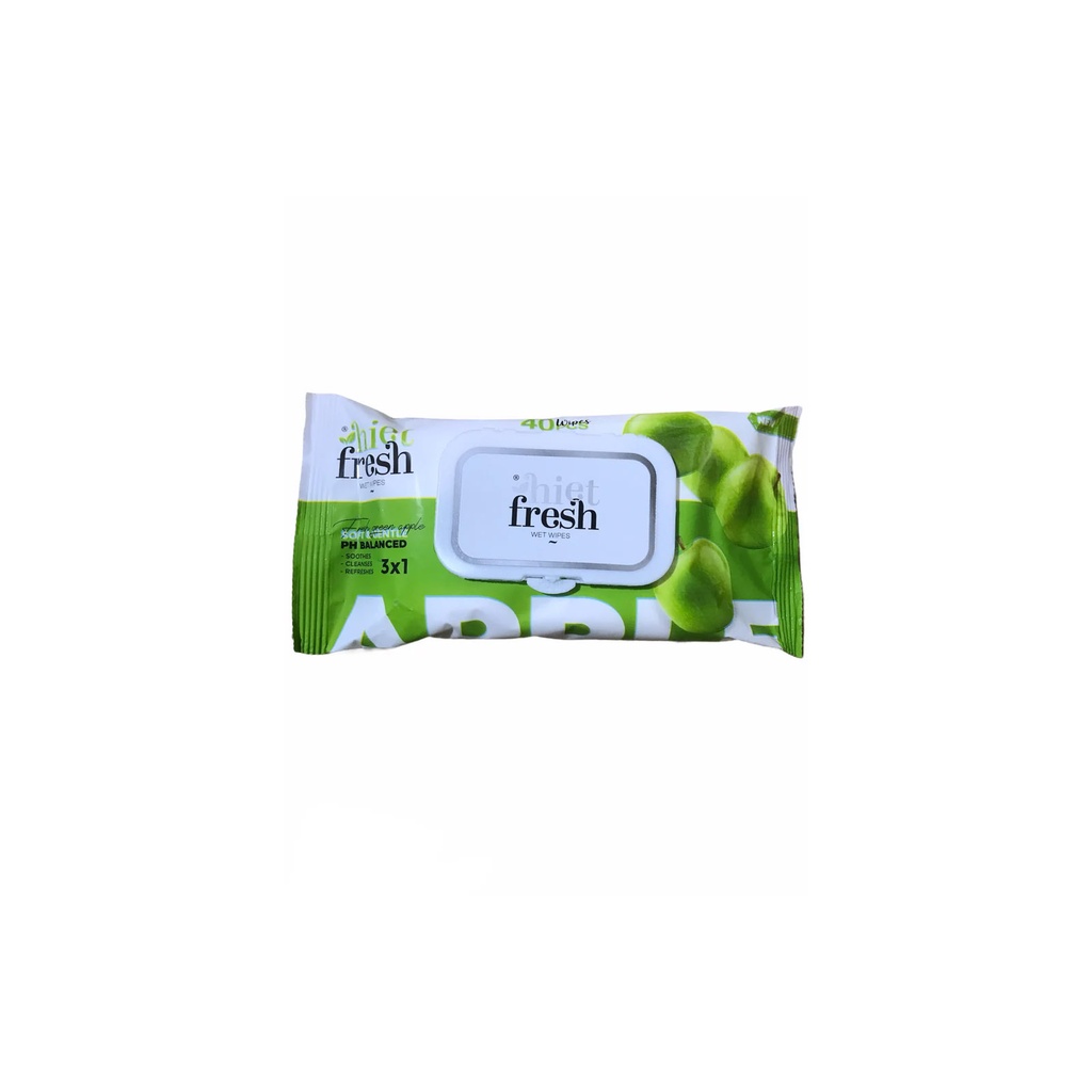 هايت فريش مناديل تفاح - Hiet fresh Wipes Apple (40PC)