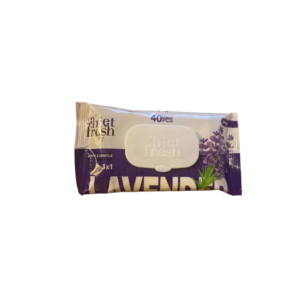 هايت فريش مناديل لافندر - Hiet fresh Wipes Lavender (40PC)