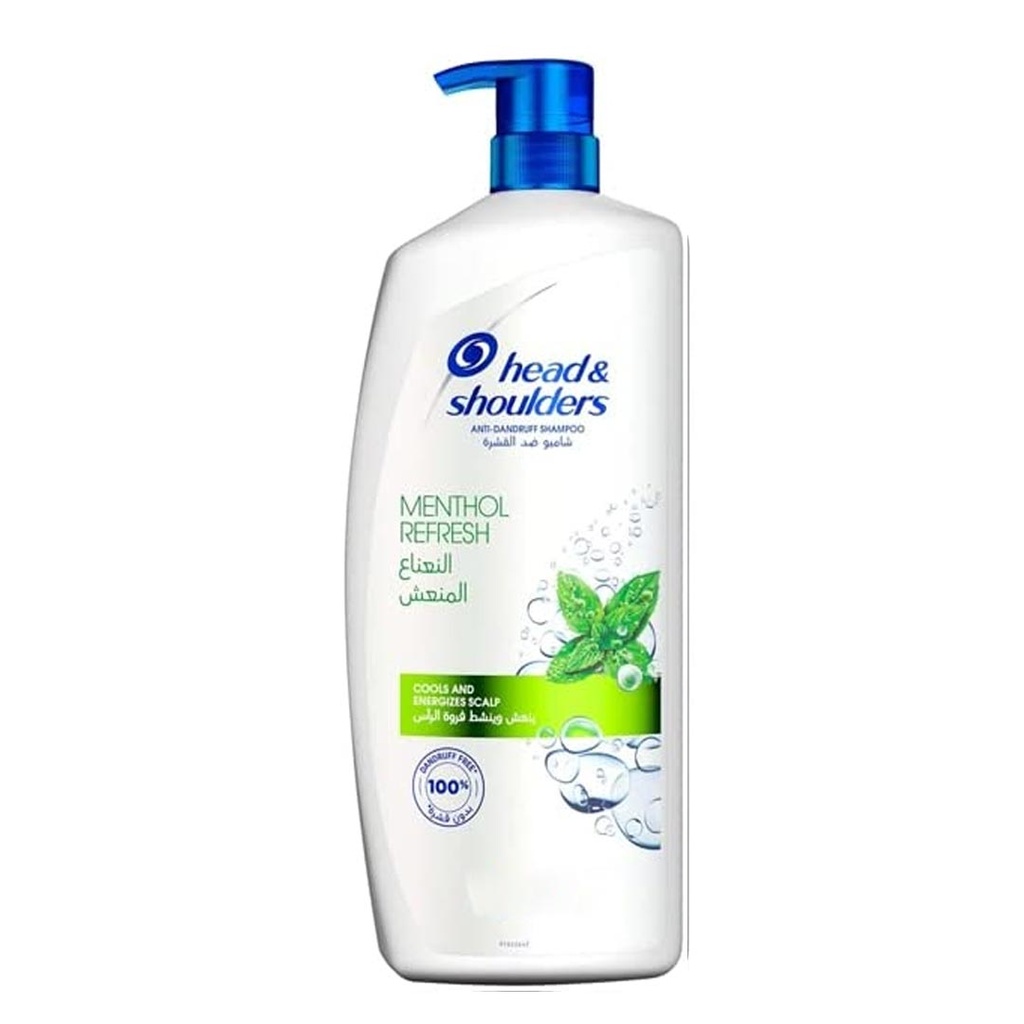 هيد&شولدرز شامبو - Head&Shoulders Shampoo (1L, Menthol Refresh, without)