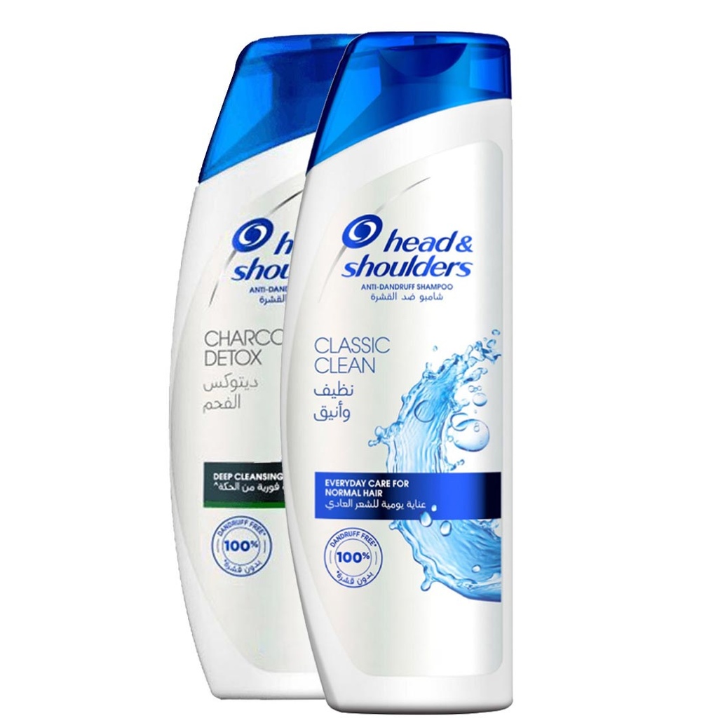هيد&شولدرز شامبو - Head&Shoulders Shampoo (400ml+400ml, Classic Clean, Save 40E.L)