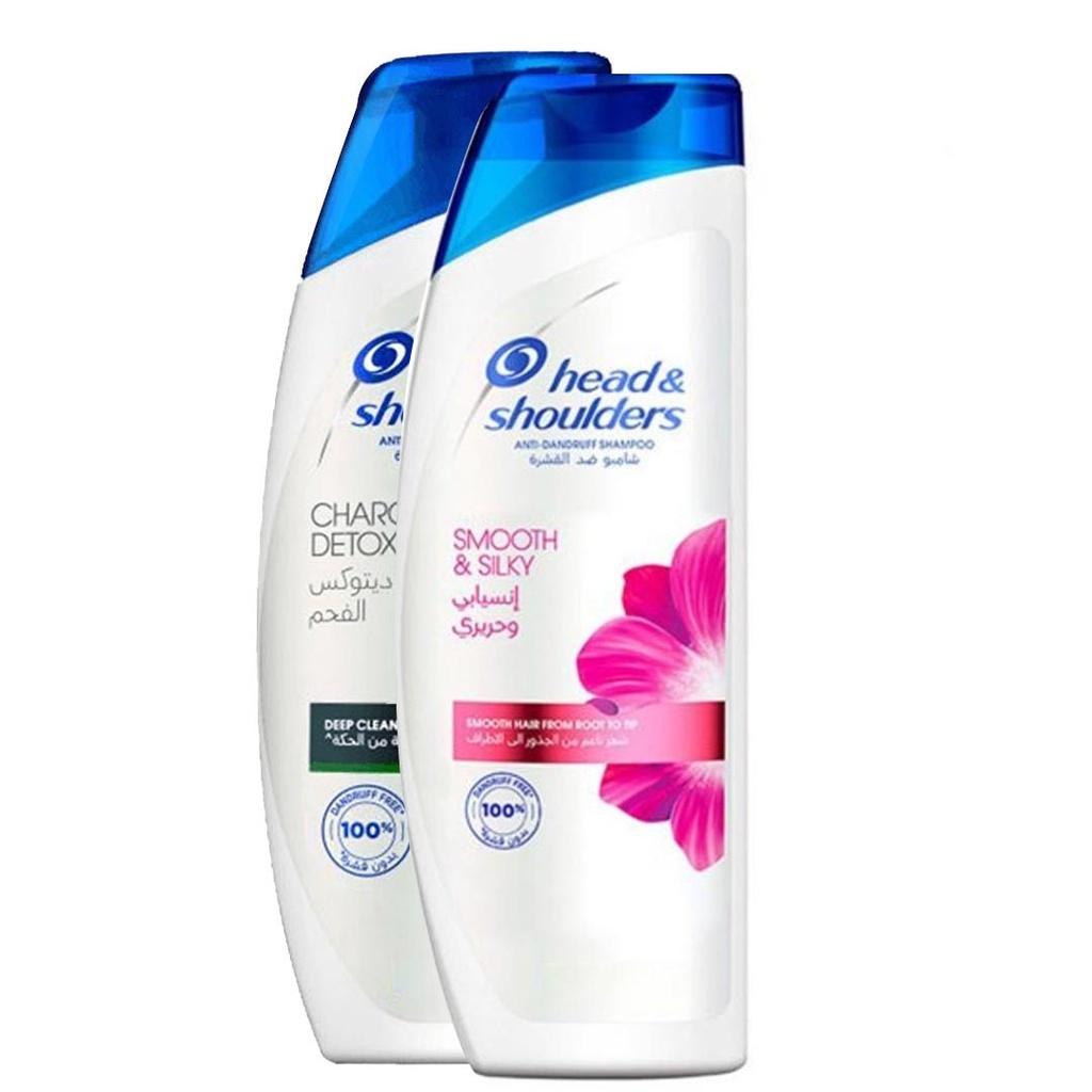 هيد&شولدرز شامبو - Head&Shoulders Shampoo (400ml+400ml, Smooth&Silky, Save 40E.L)