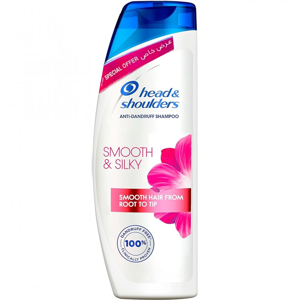 هيد&شولدرز شامبو انسيابى&حريرى - Head&Shoulders Shampoo Smooth&Silky (400ml, Special Offer)