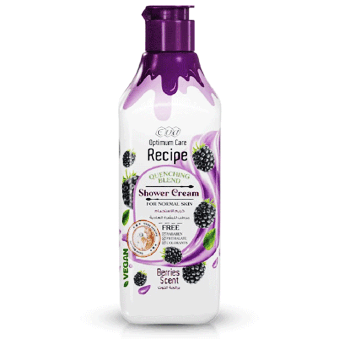 ايفا اوبتيموم كير ريسبى شاور كريم توت - Eva Optimum Care recipe Shower Cream Berries (370ml)