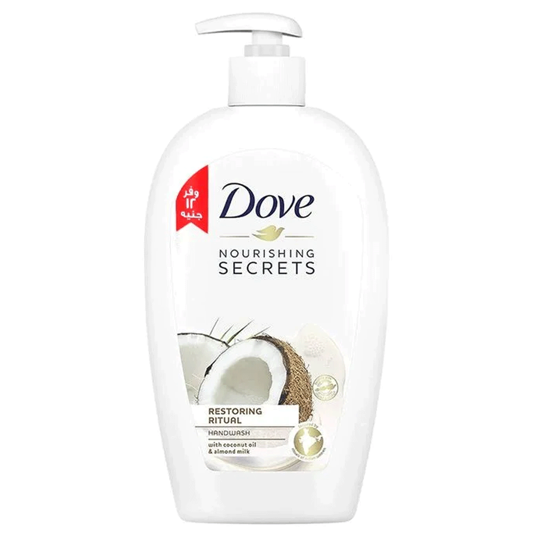 دوف هاند ووش زيت جوز هند و لبن لوز وفر 12جنية - Dove Hand Wash Coconut Oil & Almond Milk Offer 12EGP