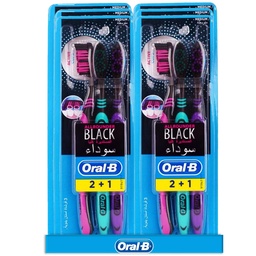 اورال بى فرشة - Oral-B Brush (Allrounder Black, Senior, 2+1, Med, 0)