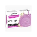 لونا صابون شفاف جلسرين - Luna Tranparent Soap Glycerin (100 g, Rosa & Milk)