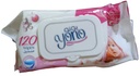 يونو مناديل - Yono Wipes (120PC, White&Rose)