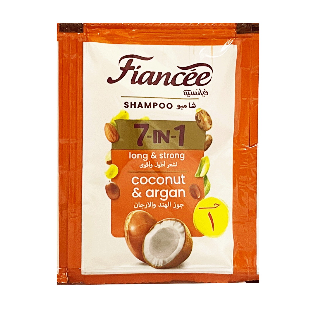 [6223002235070] فيانسيه شامبو 7×1 جوزهند & ارجان - Fiancee Shampoo 7×1 Coconut & Argan 5ml (480Psc) (5ml)